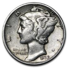 1939 Mercury Dime Xf