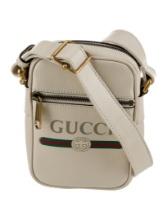 Gucci Neut Leather Gold-tone Hdw Zip Msgr Bag