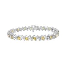 Elegant 4.62ct Citrine & Diamond Tennis Bracelet