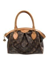 Louis Vuitton Tivoli Pm Canvas Pleated Top Hdl Bag