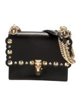 Fendi Kan I Small Leather Studded Tonal Shldr Bag