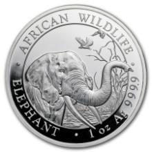 2018 Somalia 1 Oz Silver Elephant Bu
