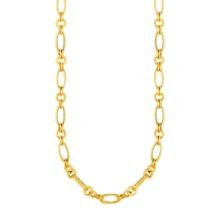 14k Gold Twisted And Polished Link Necklace