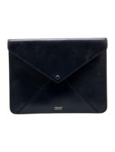 Giorgio Armani Blue Lthr Gold-tone Hdw Portfolio