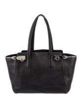Salvatore Ferragamo Lthr Silver-tone Hdw Shldr Bag