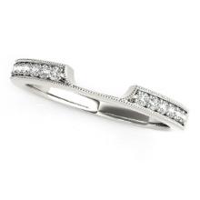 14k Wgold Round .12ct Diamond Wedding Band