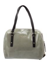 Kate Spade Green Patent Leather Zip Top Hdl Bag