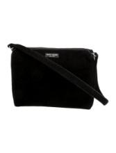 Kate Spade Silver-tone Hdw Zip Velvet Shldr Bag