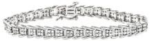 10k Wgold 2.00ct Diamond Fan-shaped Link Bracelet