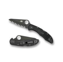 Spyderco Black Plain Drop Point Salt 2 Knife