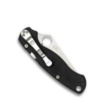 Spyderco Satin Black Plain Folding Knife