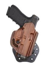 Aker Leather G19 Tan Left Flatsider Paddle Holster