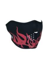 Zan Headgear Red Flames Neoprene Half Face Mask