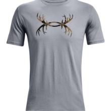 Under Armour Medium Mens Antler Logo T Shirt Steel