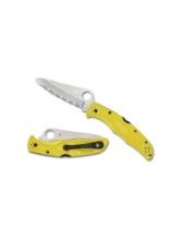 Spyderco Satin Serrated Yellow Pacific Salt 2