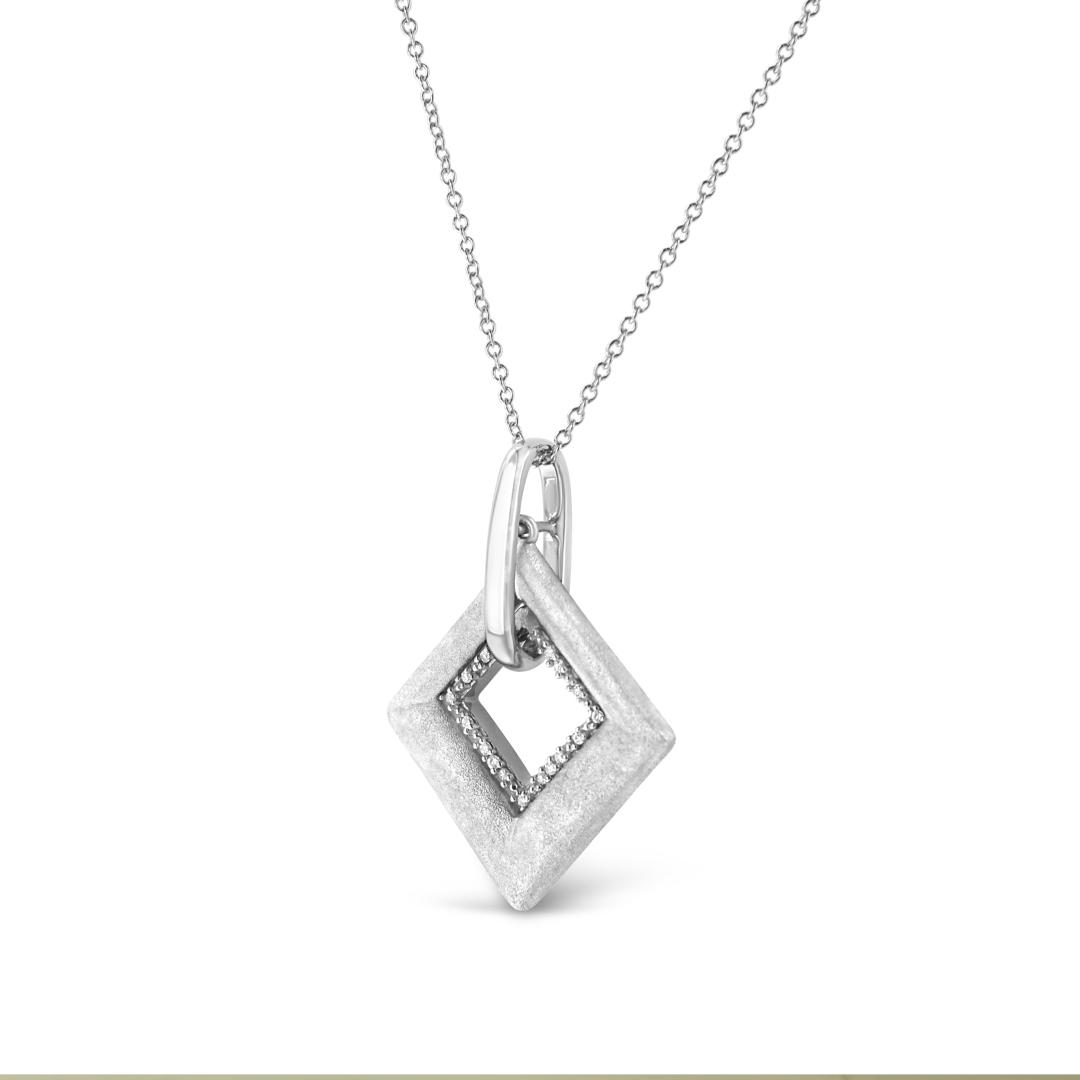 Opulent .06ct Diamond Accent Kite Shape Necklace