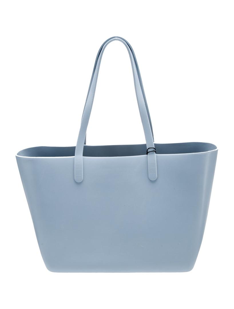 Mansur Gavriel Blue Rubber Dual-strap Unlined Tote