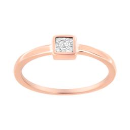 14k Gold-pl Round .05ct Diamond Promise Ring