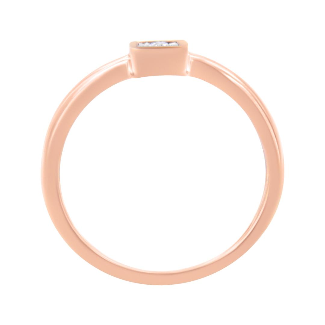 14k Gold-pl Round .05ct Diamond Promise Ring