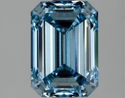 Fancy Blue Emerald Cut 2.15ct Vs1 Lab Diamond