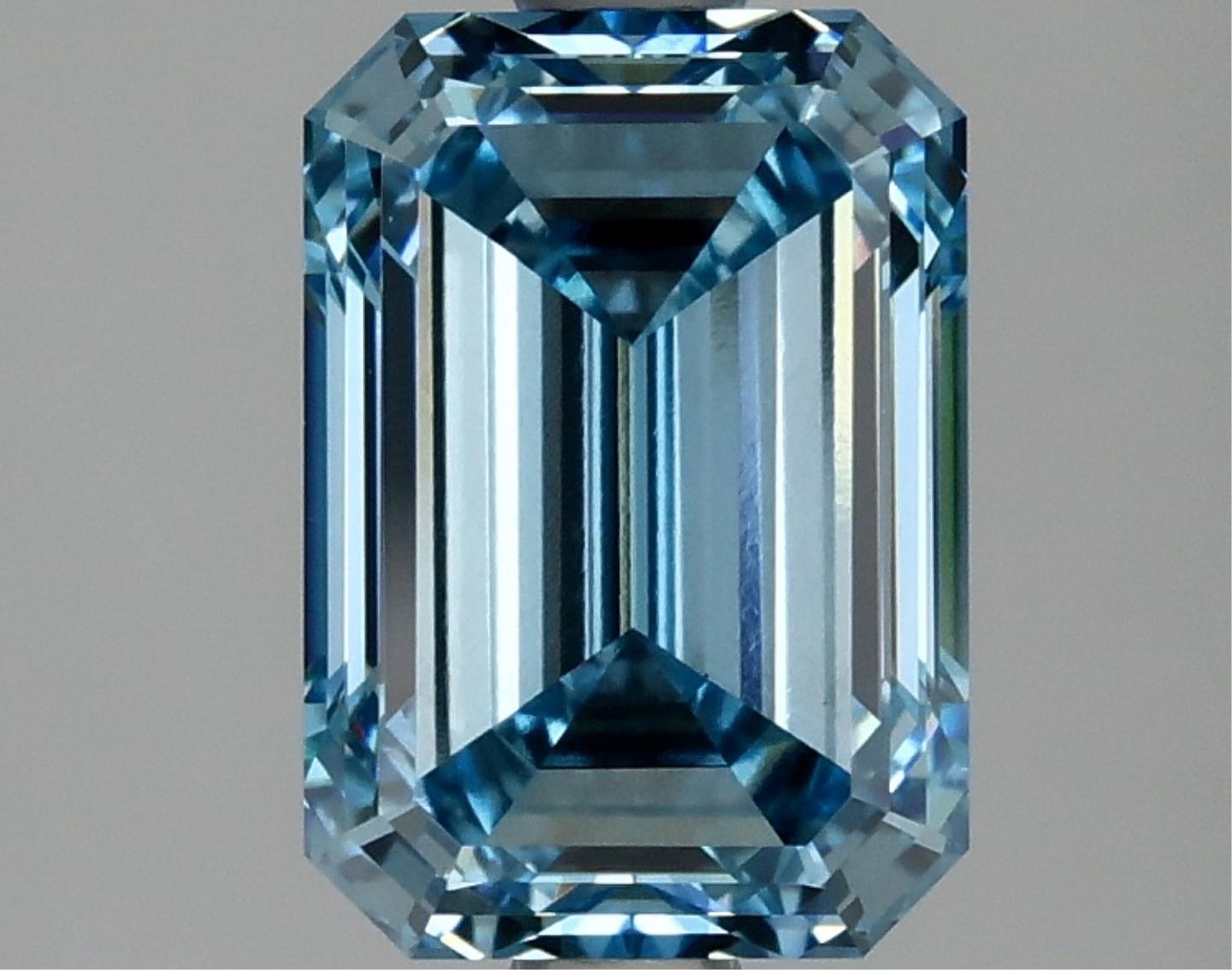 Fancy Blue Emerald Cut 2.15ct Vs1 Lab Diamond