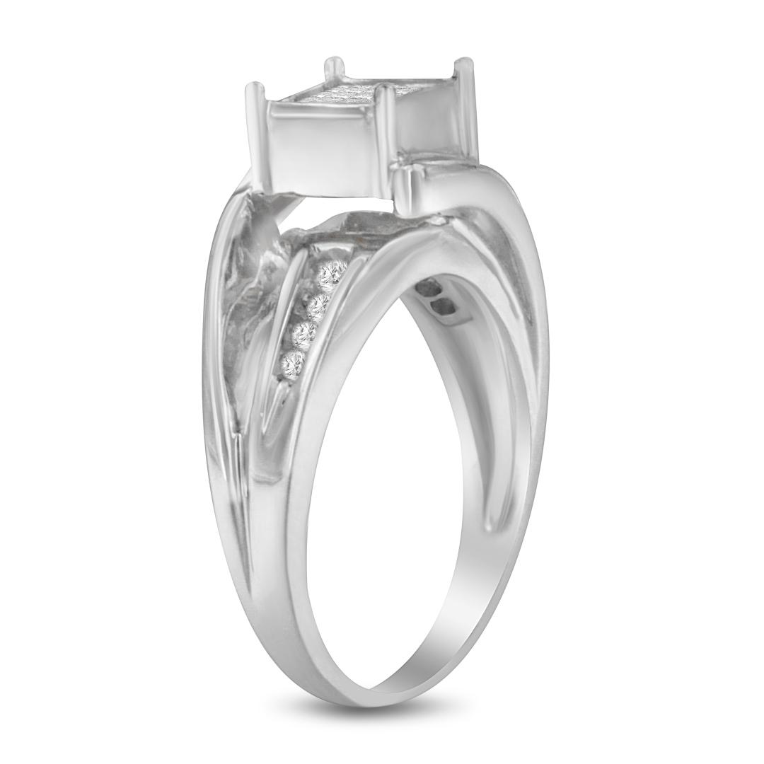 10k Gold .33ct Diamond Composite Bypass Ring