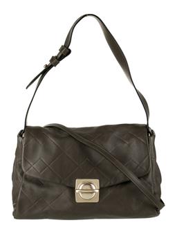 Marc By Marc Jacobs Grey Lthr Push-lock Shldr Bag