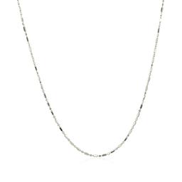 14k White Gold Diamond-cut Bead Chain 1.0mm