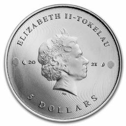 2021 Tokelau 1 Oz Silver $5 Equilibrium Bu