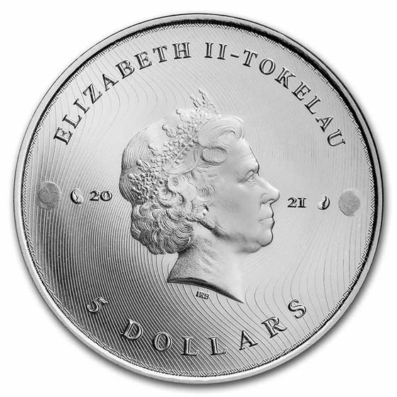 2021 Tokelau 1 Oz Silver $5 Equilibrium Bu