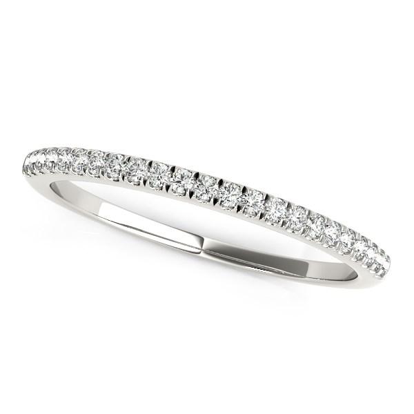 14k Wgold .12ct Diamond Scallop Style Wedding Band
