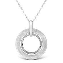 Elegant .08ct Diamond Double Circle Necklace