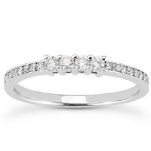 14k Wgold Round .21ct Diamonds Wedding Ring