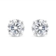 14k Gold Round 1.50ct Diamond Stud Earrings
