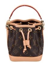 Louis Vuitton Monogram Noe Nano Brown Bucket Bag