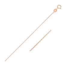 14k Pink Gold Oval Cable Link Chain 0.97mm