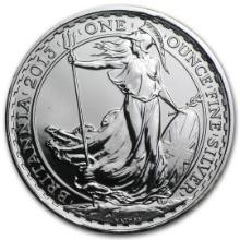 2013 1 Oz Silver Britannia Bu (w/ Snake Privy)