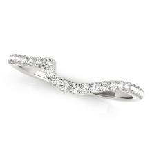 14k Wgold .18ct Diamond Pave Setting Wedding Ring