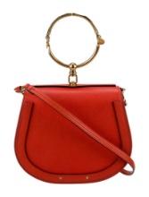 Chloe Orange Leather Gold-tone Hdw Top Handle Bag