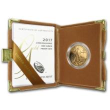 2017-w 1oz Proof American Gold Eagle W/box & Coa