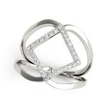14k Wgold Round .19ct Diamond Entwined Style Ring