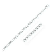 Sterling Silver High Polished Curb Chain 3.7mm