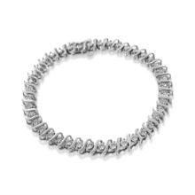 Dazzling .25ct Diamond S-link Tennis Bracelet