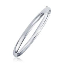 14k White Gold Classic Bangle