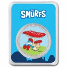 2023 Niue 1 Oz Silver $2 Papa Smurf Colored In Tep