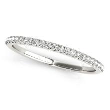 14k Wgold .12ct Diamond Pave Set Wedding Band
