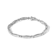 14k Gold 1.50ct Diamond Alternating Link Bracelet