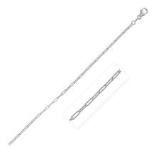 14k White Gold Fine Paperclip Chain 1.5mm
