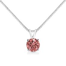 10k Gold Round .50ct Diamond Solitaire Necklace