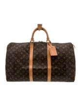 Louis Vuitton Mono Vtg Keepall 50 Weekender Bag